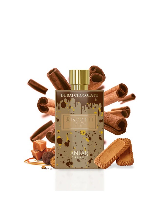Anfar 1950 Dubai Chocolate Biscotti Truffle Eau de Parfum – Luxurious Long-Lasting Arabian Perfume | Rich Cocoa, Biscotti & Vanilla Notes | Unisex Fragrance Inspired by Dubai Elegance – 100ml - Image 1