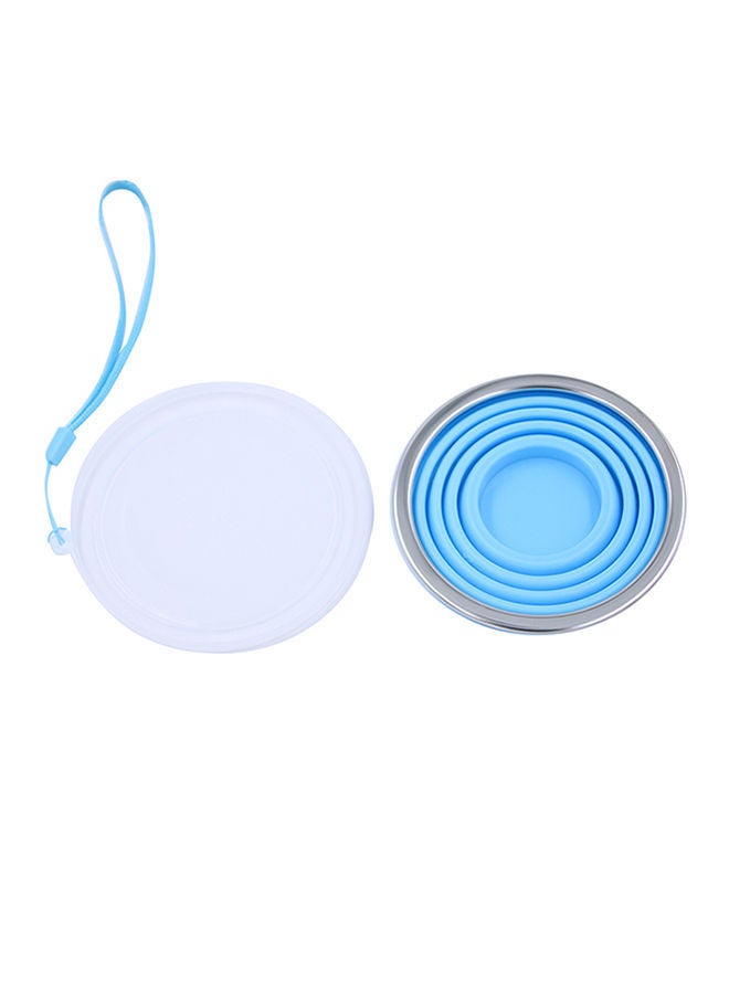 NIBEMINENT Silicone Collapsible Travel Cup Blue 10x3x10cm  - Image 2