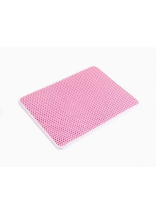 Soft Pink Cat Litter Mat – Small Size | Non-Slip & Waterproof | Easy to Clean - Image 1