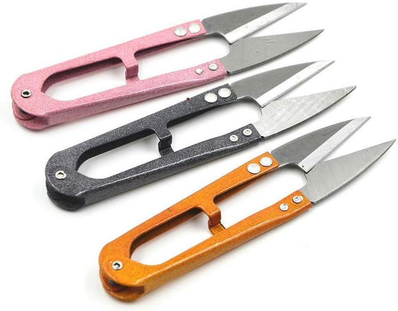 QQA DEEINN 4.1inch Sewing Scissors(pack of 3) Yarn Thread Cutter Small Snips Trimming Nipper - Great for Stitch, Mini DIY Supplies (Multicolored-3) - Image 1
