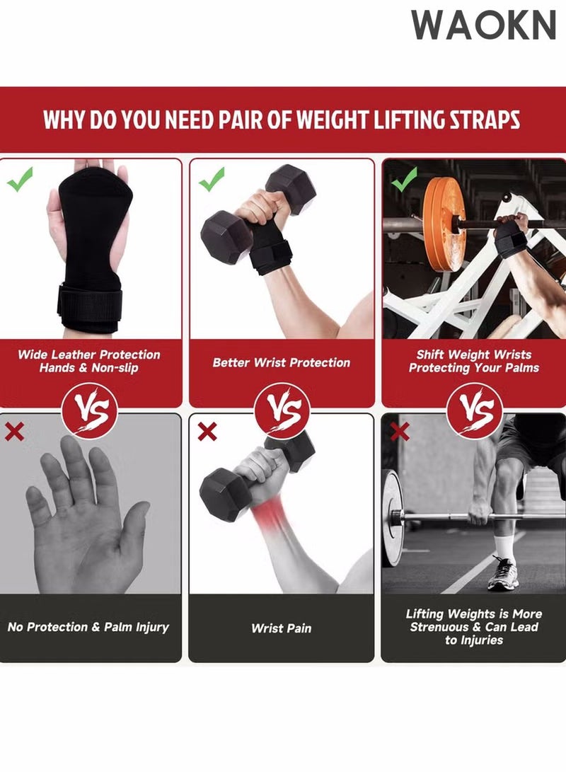 WAOKN Weight Lifting Gloves, Workout Gloves for men and Women, Cycling Gloves with non-slip Silicone & Wrist Support Adjustable Velcro Strap, Suitable for Fitness Training Weightlifting - Image 4