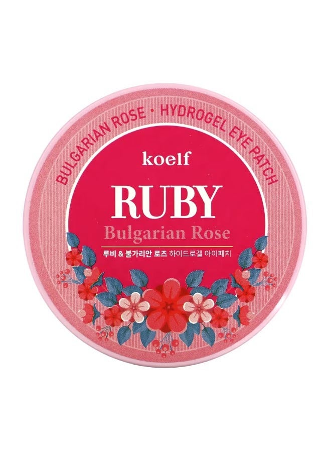 Koelf Ruby Bulgarian Rose Hydrogel Eye Patch 60 Patches - Image 1