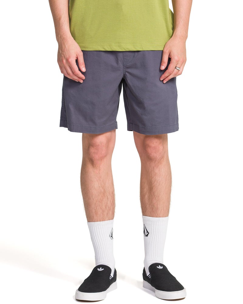 Volcom Men's Road Trip Elastic Waist 19" Relaxed Fit Short, Dark Slate, Large - Image 1