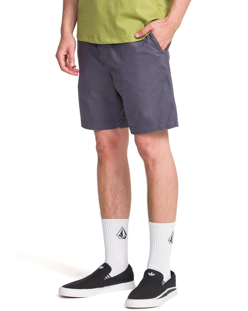 Volcom Men's Road Trip Elastic Waist 19" Relaxed Fit Short, Dark Slate, Large - Image 2