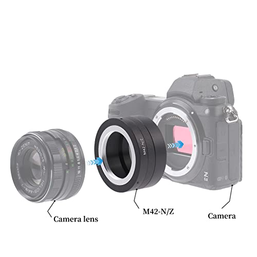 FocusFoto Adapter Ring for M42 42mm Screw Mount Lens to Z-Mount Mirrorless Camera, Compatible with Nikon Z5 Z6 Z7 Z30 Z50 Z6II Z7II Z8 Z9 Zf Zfc Full Frame Mirrorless Camera - Image 4