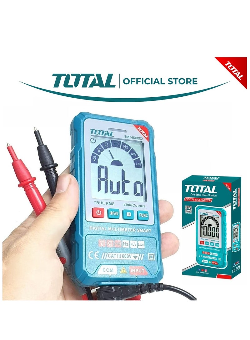 TOTAL TOTAL Digital Multimeter CAT.III 600V – True RMS, Auto Range, Voltage, Resistance, Frequency Measurement, NCV, Live Wire Detection, Includes 2 AAA Batteries  - Image 2