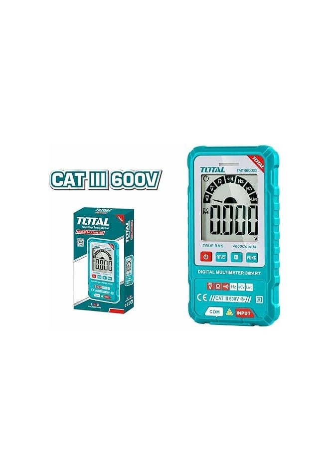 TOTAL TOTAL Digital Multimeter CAT.III 600V – True RMS, Auto Range, Voltage, Resistance, Frequency Measurement, NCV, Live Wire Detection, Includes 2 AAA Batteries  - Image 3