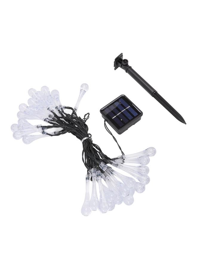 xozgdovg Solar Water Drop String Lights 21 Feet 30 LEDs Waterproof Energy Saving Ambient String Lights for Outdoor Courtyard White  - Image 5