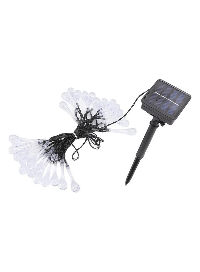 xozgdovg Solar Water Drop String Lights 21 Feet 30 LEDs Waterproof Energy Saving Ambient String Lights for Outdoor Courtyard White  - Image 3
