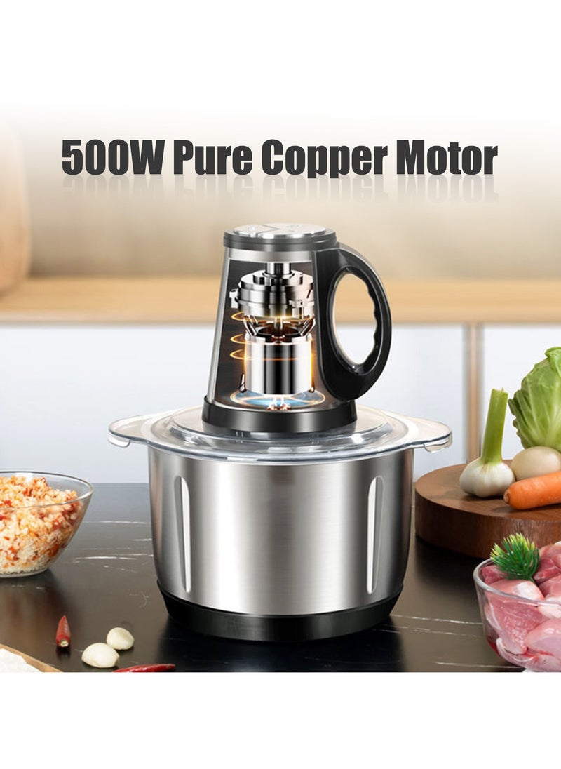 Perfin Electric Chopper 5 L 500W Meat Grinder Mincer 3 Speeds Food Processor Multipurpose Food Chopper  - Image 4