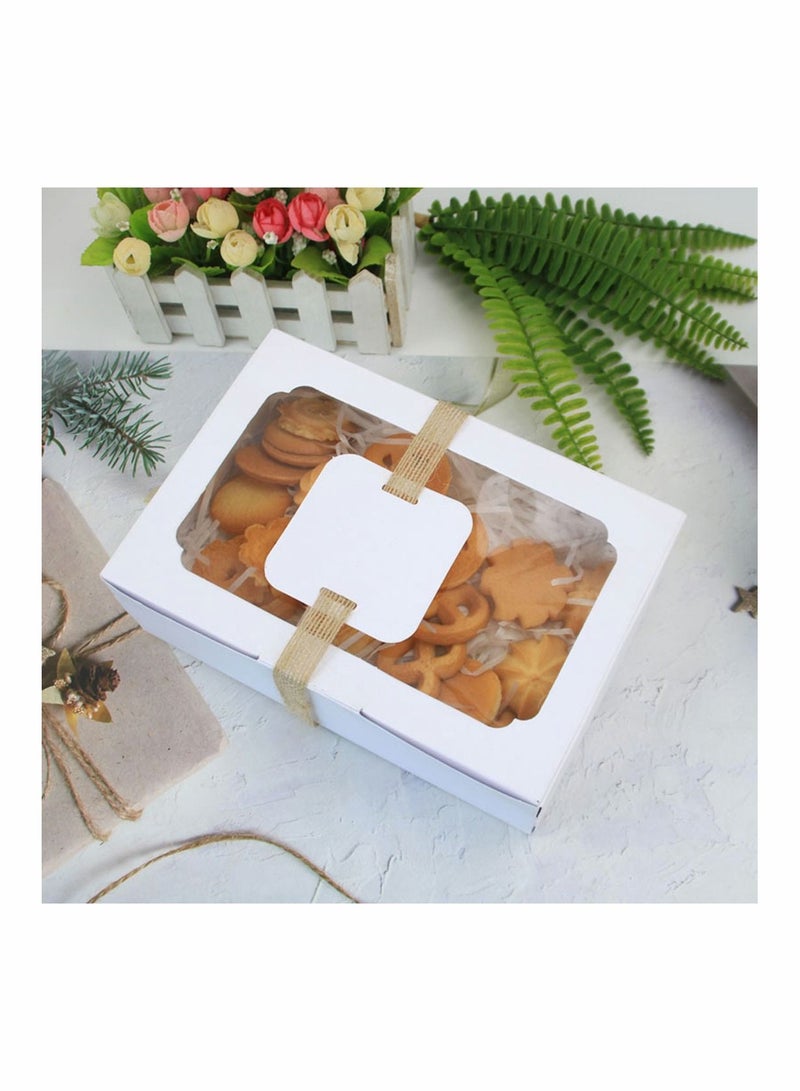 Excefore Bakery Pie Boxes With PVC Windows Cardboard Cake Egg Gift Packaging Boxes Transparent Baking Muffin Boxes, 6 Pcs - Image 2
