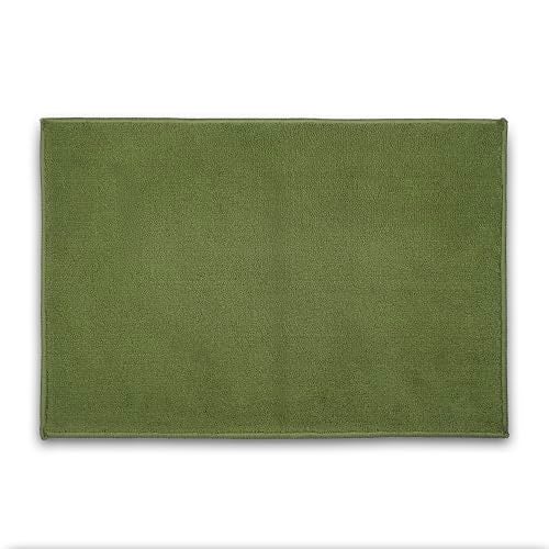 Welspun DRYLON Bath Mats Small Anti Skid HIGH Durability Stain Resistant Aesthetic Home Decor Essentials Easy Care(Solid 40CMX60CM)-Green - Image 1