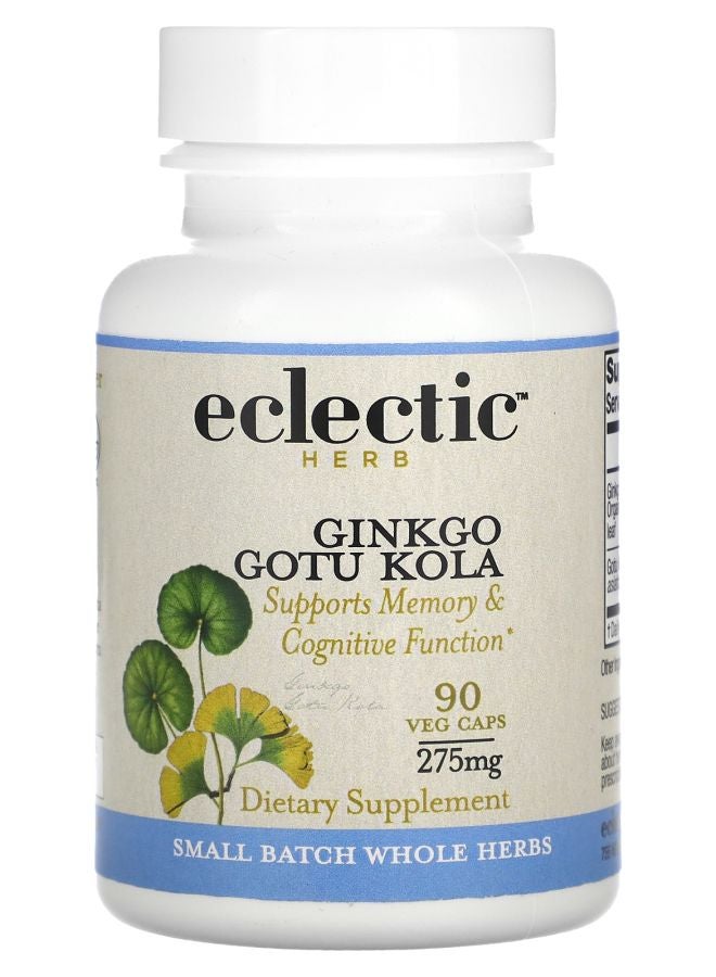 Eclectic Ginkgo Gotu Kola 275 mg 90 Veg Caps