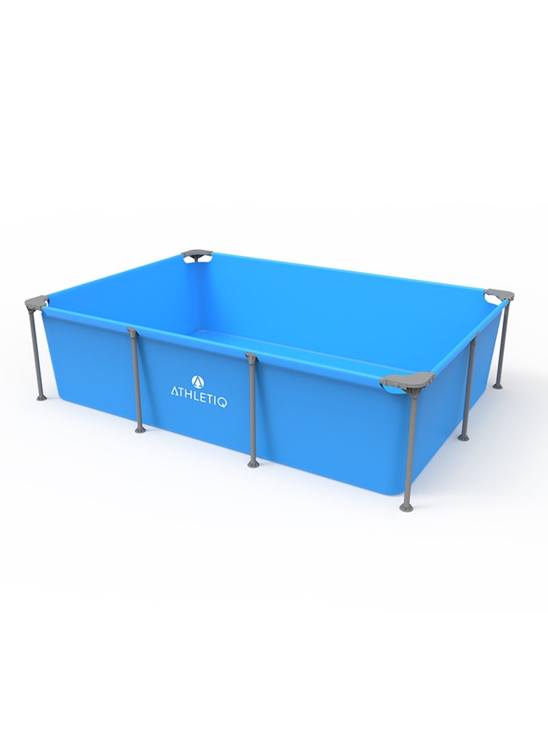 Athletiq Frame Rectangular Pool Set with 300Gal Filter Pump 2.58m*1.79m*66cm  - Image 1