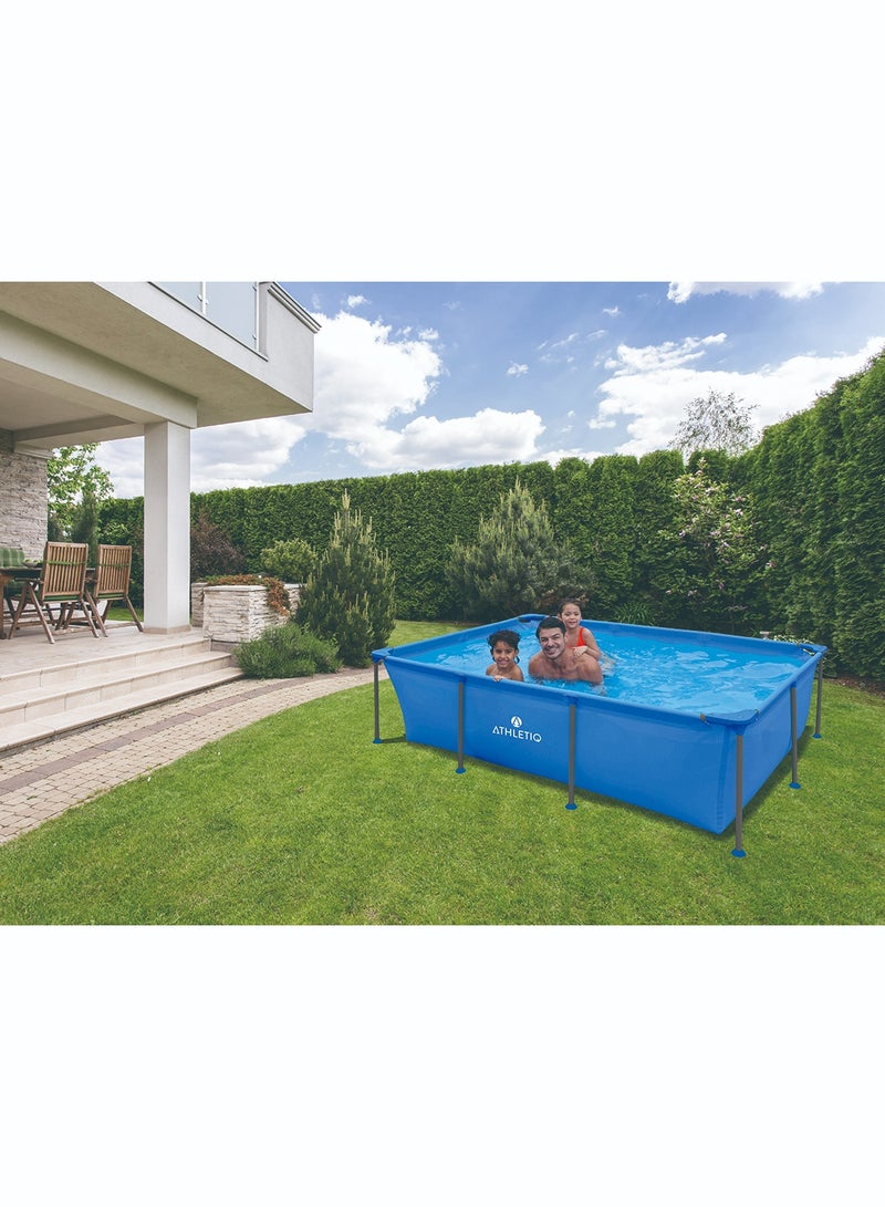 Athletiq Frame Rectangular Pool Set with 300Gal Filter Pump 2.58m*1.79m*66cm  - Image 2