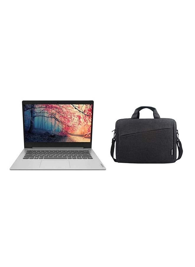 Lenovo IdeaPad 1 14IGL05 With 14-Inch FHD/Intel Celeron/4GB RAM/128GB SSD/Integrated Intel UHD Graphics 600/Win 10 Home+Bag English/Arabic Platinum Grey - Image 1