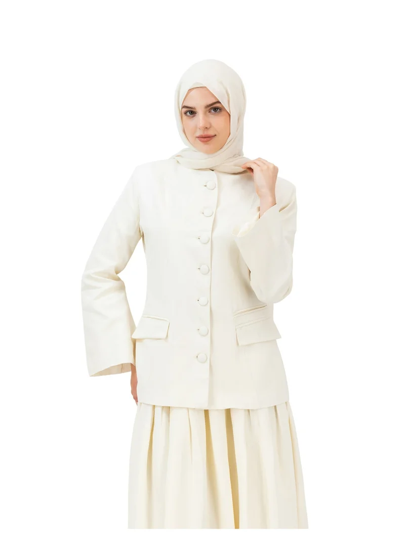 Eight Thirty Nine Soft Authority - Vanilla White | Blazer and Maxi Skirt set