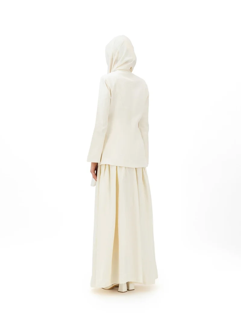 Eight Thirty Nine  Soft Authority - Vanilla White | Blazer and Maxi Skirt set for Women | Best Price UAE