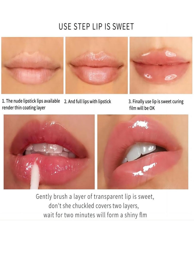 3Q beauty Aloe Vera Moisturizing Lips Plumping Lip Serum Hydrating Moisturizing Plump Lip Gloss Lip Balm for Fuller and Moisturizing Lips Lip Serum for Dry and Dark Lips Lip Gloss Oil - Image 3