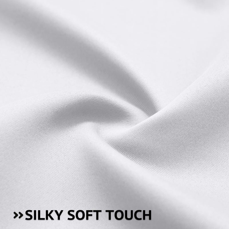 COSVIYA Blackout Curtains & Drapes Room Darkening Pure White Curtains 84 inch Length 2 Panels Grommet Polyester Light Blocking Insulated Thermal Window Curtain for Bedroom/Living Room 42x84 inches - Image 5