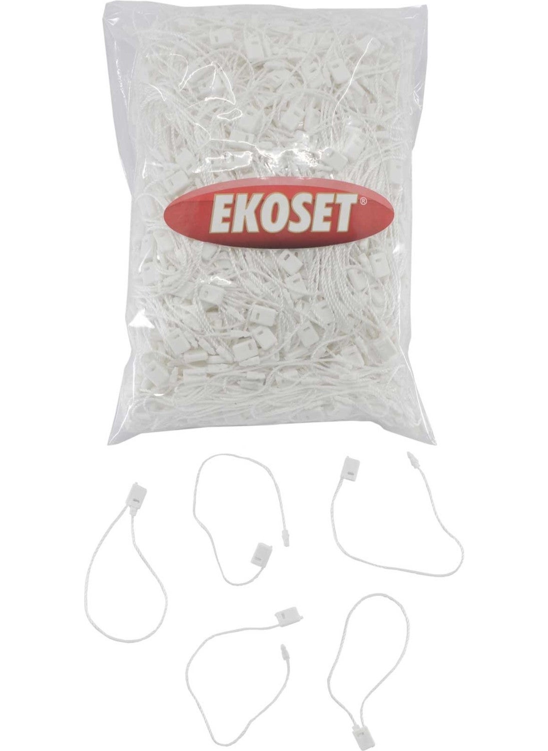 Ekoset Locking Tag Rope White 1000 Pieces  - Image 1