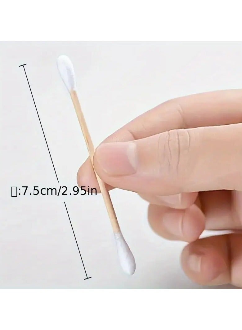 يوكانبي 400 براعم عالية الجودة ذات نهاية مزدوجة لتنظيف الأذنين والأنف بكفاءة ، وكذلك لتطبيق لون مزيج المكياج - Image 4