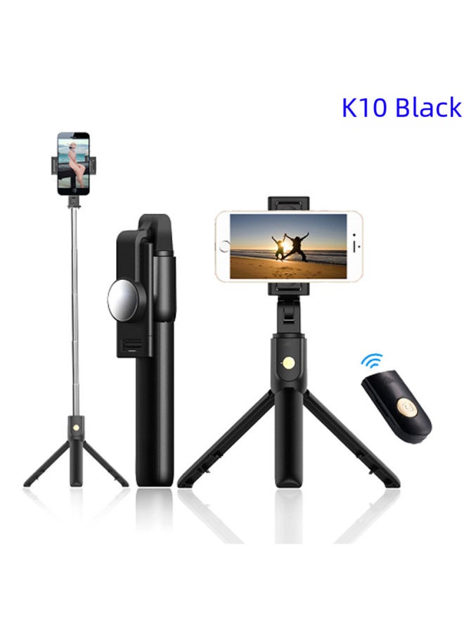 Loquat Direct K10 Bluetooth Selfie Stick Tripod Mobile Phone Universal Live Remote Control Camera K07 Mobile Phone Selfie Stick-Color:K07 White - Image 2