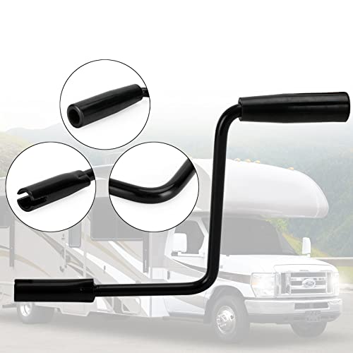 Frezon Pop Up Camper Crank Handle Caravan RV Camping Canopy Rocker Black - Image 4