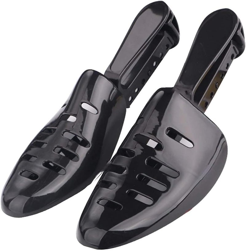 MOON WORLD Shoe Trees for Men,women Adjustable Plastic Shoe Trees Shaper,Shoe Stretcher,Boot Holder- 1 Pair Black, Shoe Trees for Unisex - Image 1