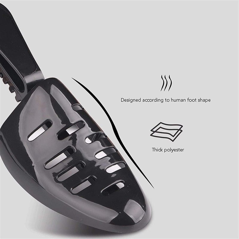 MOON WORLD Shoe Trees for Men,women Adjustable Plastic Shoe Trees Shaper,Shoe Stretcher,Boot Holder- 1 Pair Black, Shoe Trees for Unisex - Image 3