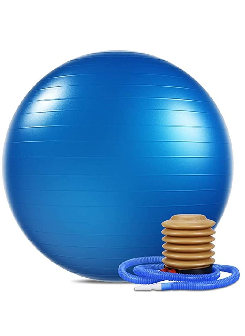 KASTWAVE Exercise Ball 45cm with Quick Foot Pump Professional Grade Anti Burst Slip Resistant Stability Balance Ball for Yoga Workout Office Classroom Work Chair  - Image 1