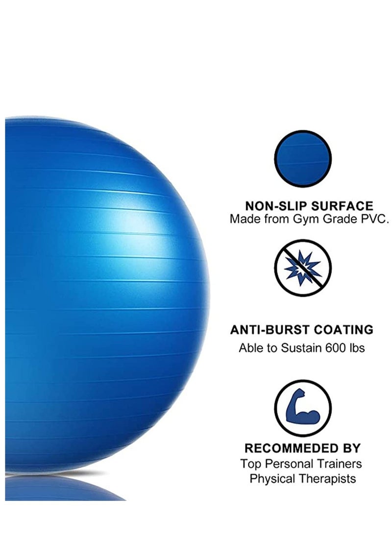 KASTWAVE Exercise Ball 45cm with Quick Foot Pump Professional Grade Anti Burst Slip Resistant Stability Balance Ball for Yoga Workout Office Classroom Work Chair  - Image 5