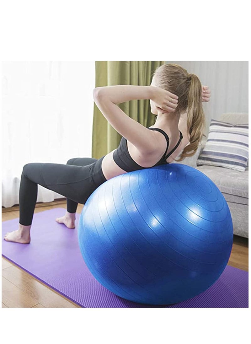 KASTWAVE Exercise Ball 45cm with Quick Foot Pump Professional Grade Anti Burst Slip Resistant Stability Balance Ball for Yoga Workout Office Classroom Work Chair  - Image 2