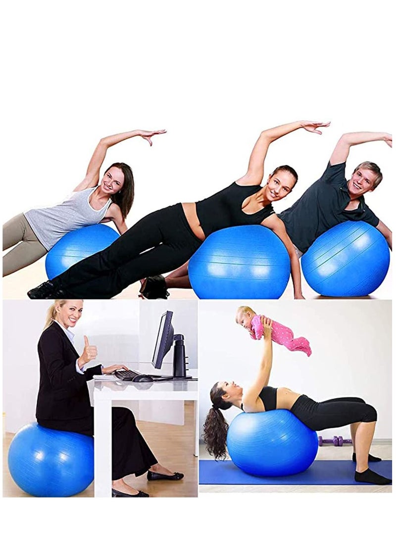 KASTWAVE Exercise Ball 45cm with Quick Foot Pump Professional Grade Anti Burst Slip Resistant Stability Balance Ball for Yoga Workout Office Classroom Work Chair  - Image 3