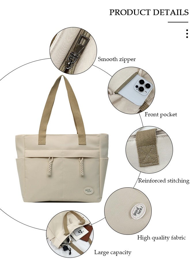 DUNISO Women's Shoulder Tote Bag Canvas Handbag For Women Large Capacity Bucket Bag Fashionable Travel Messenger Shoulder Bag For Ladies Girls College Students - Image 5