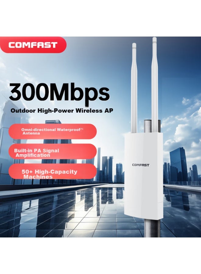 comfast كومفاست Cf-ew71 نقطة وصول واي فاي خارجية عالية القدرة، جهاز توجيه تغطية واي فاي متعدد الاتجاهات، مشروع تغطية واي فاي لمنطقة المدرسة المجتمعية - Image 1