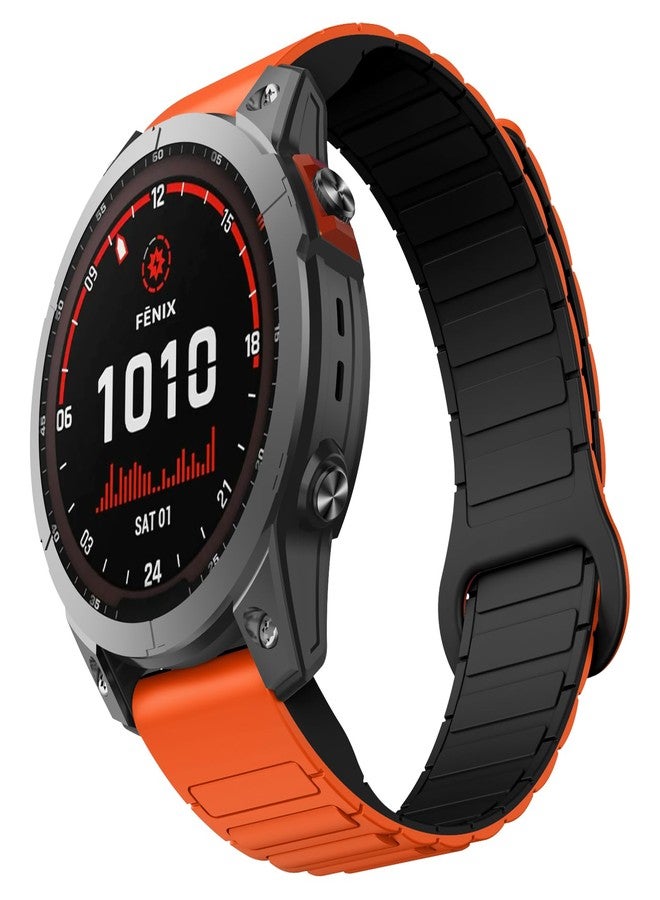 ISABAKE Watch Strap for Fenix 8 47mm/7/6 Pro/5 Plus, 22mm Silicone Quickfit Replacement Band for Garmin Epix Pro 47mm/Forerunner 945/935, 22MM - Image 1