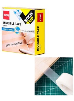 Deli Invisible Office Magic Tape 18mm Width Milky White Colour  - Image 1