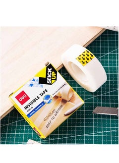 Deli Invisible Office Magic Tape 18mm Width Milky White Colour  - Image 3