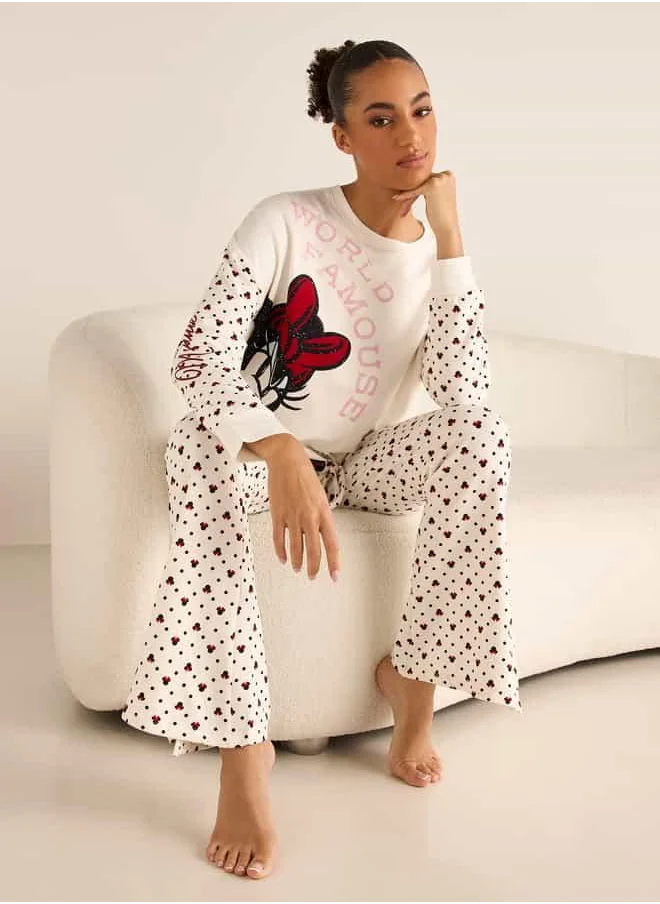 سبلاش فيڤ Minnie Mouse Print T-shirt and Pyjama Set