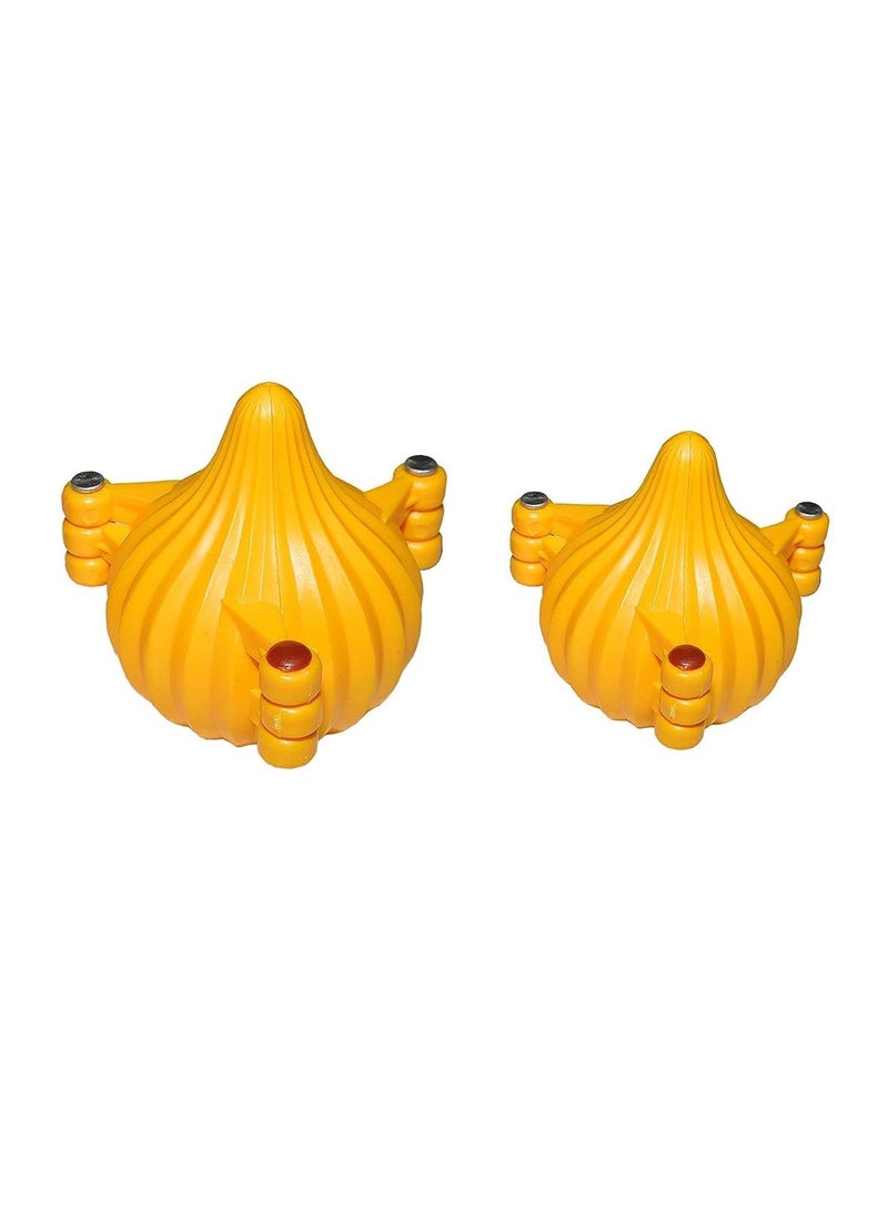 جاردن أوف آرت قالب صانع موداك ثلاثي الطي من جاردن أوف آرتس، قطعتان صغيرتان ومتوسطتان، برتقالي، 7×7×2 سم - Image 1