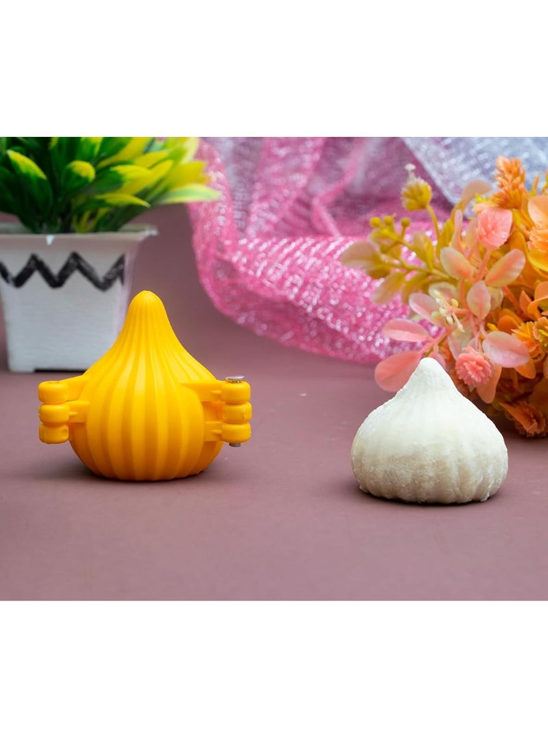 جاردن أوف آرت قالب صانع موداك ثلاثي الطي من جاردن أوف آرتس، قطعتان صغيرتان ومتوسطتان، برتقالي، 7×7×2 سم - Image 2