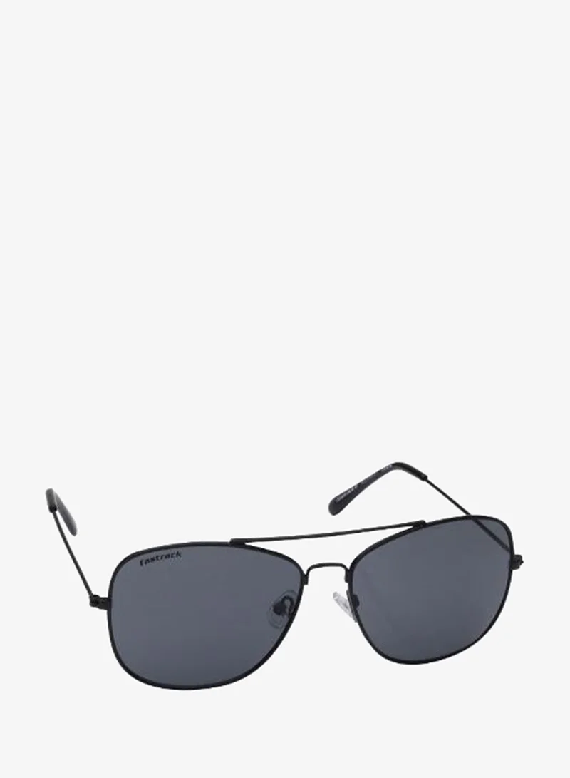 fastrack Non Polarized Sunglasses Black Frame Smoke Mirror Lens 56mm  - M254BK5V