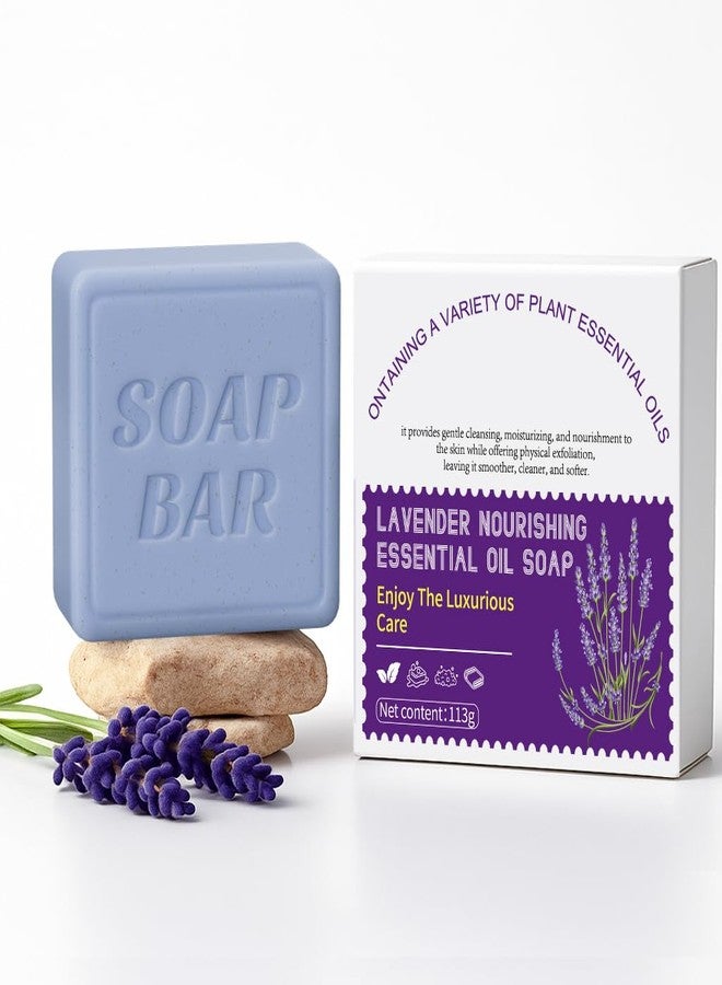 APPTI Botanical Natural Soap Bar, Womens Moisturizing Bar with Essential Oils, Handmade, Vegan, Soaps for Face & Body, 3.98oz (Lavender) - Image 1