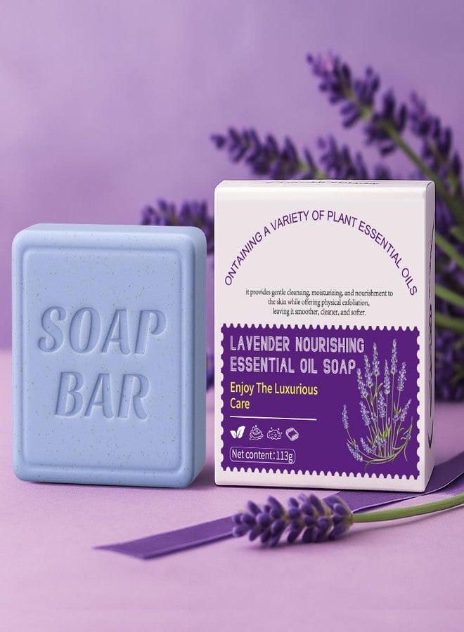 APPTI Botanical Natural Soap Bar, Womens Moisturizing Bar with Essential Oils, Handmade, Vegan, Soaps for Face & Body, 3.98oz (Lavender) - Image 2