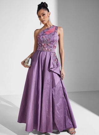 Floral One-Shoulder Dress