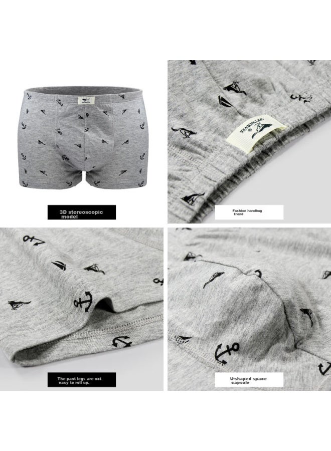 Septwolves Septwolves Men's Underwear, Pure Cotton Printed Antibacterial Men's Underwear, Comfortable Breathable Sports Boxer Briefs Shorts For Men  - Image 5