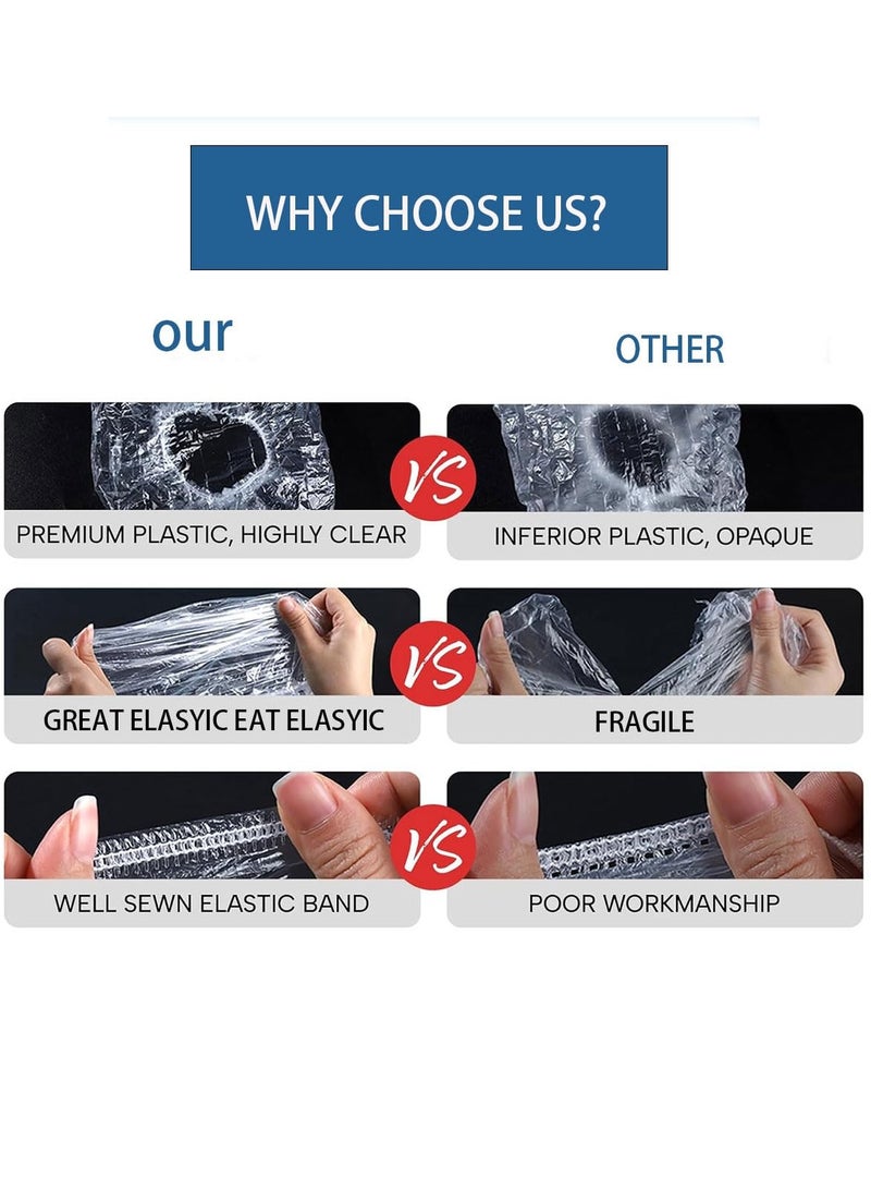 Disposable Shower Caps -1000 pcs Waterproof Plastic Shower Caps, Women's Disposable Plastic Clear Shower Caps, Suitable for Hair Care, Spa Salons, Travel, Portable Multi-Purpose Plastic Hair Caps - Image 2