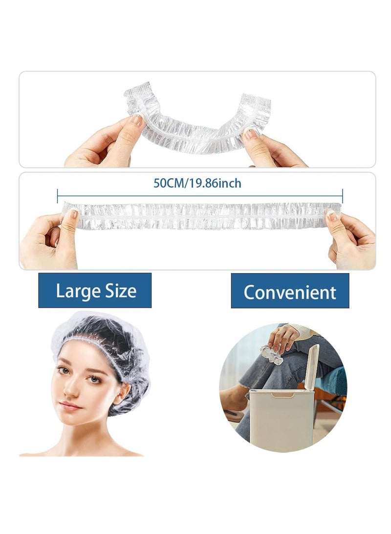 Disposable Shower Caps -1000 pcs Waterproof Plastic Shower Caps, Women's Disposable Plastic Clear Shower Caps, Suitable for Hair Care, Spa Salons, Travel, Portable Multi-Purpose Plastic Hair Caps - Image 4