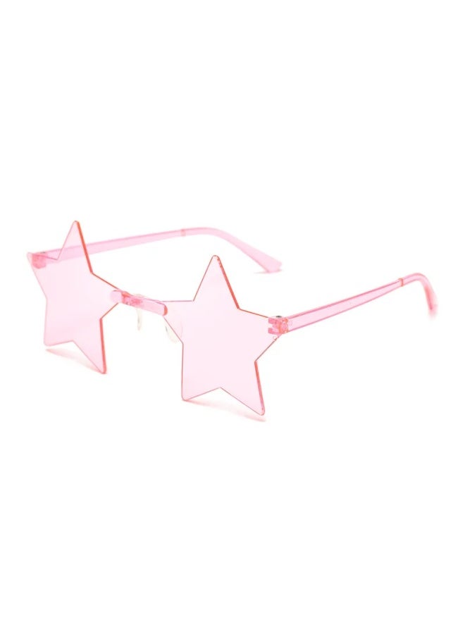 Generic - Star Shape Rimless Sunglasses Funny Pentagram Eyewear Óculos De Natal Decoração Óculos De Festa Gafas De Sol Para Hombre-Lenses Color:Pink - Image 1
